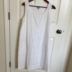 J. Jill Ivory Sleeveless Midi Dress